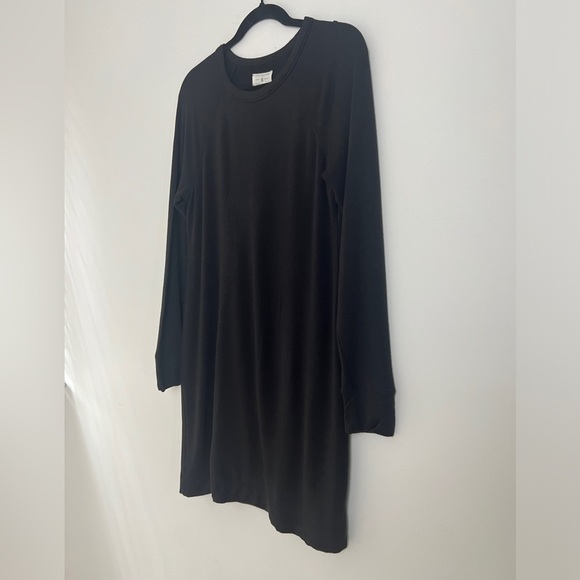 Lou & Grey Signature Soft Black Long Sleeve Casual Closet Staple Dress Sz M - Picture 3 of 10